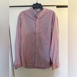 Vineyard Vines Shirt Mens XXL On The Go Performance OTG Quick Dry Stretch Pink